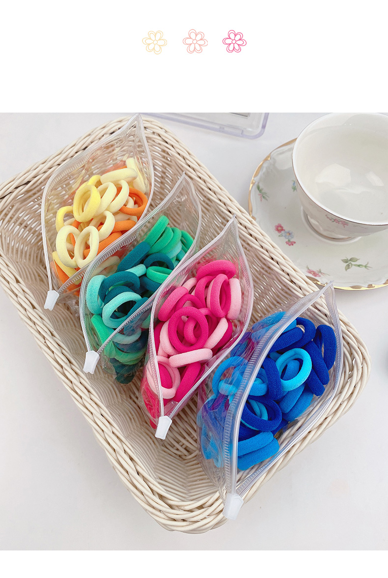 Simple Children's  Solid Color Hair Rope display picture 9