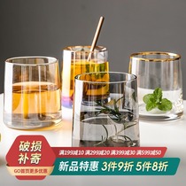 Glass home ins Wind beer glass European style Net red creative transparent personality whiskey Cup drinking cup children children