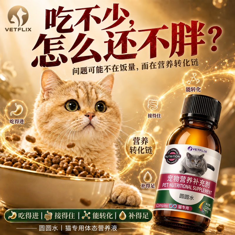 Vetflix Wei Fei Yuanyuan Pet Fatty Cat Appetite Loss Nutritional Supplement Liquid Vitamin Large Bottle 120ml Vetflix Wei Fei Yuanyuan Pet Fatty Cat Appetite Loss Nutritional Supplement Liquid Vitamin Large Bottle 120ml