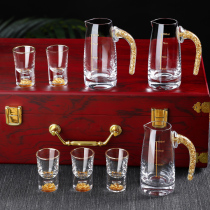 Wedding gift to send new best friend activity gift high-grade mahogany box Lead-free crystal glass wine glass wine gift box