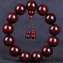 India Venus small leaf red sandalwood Beed hand string high density old material 2 0 men and women gift bracelet 108 pieces