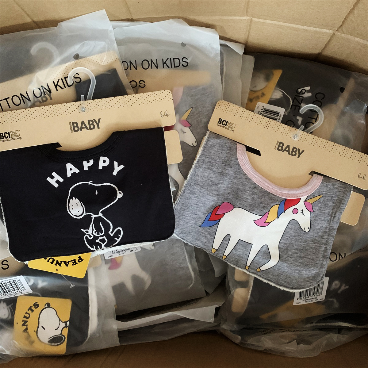 Children's baby cotton saliva towel bib small bib meet the ten years