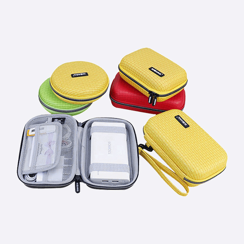 Mobile charging case, shock-proof, anti-fall, multi-function headphone box, charger, data cable, storage bag, portable hard disk bag