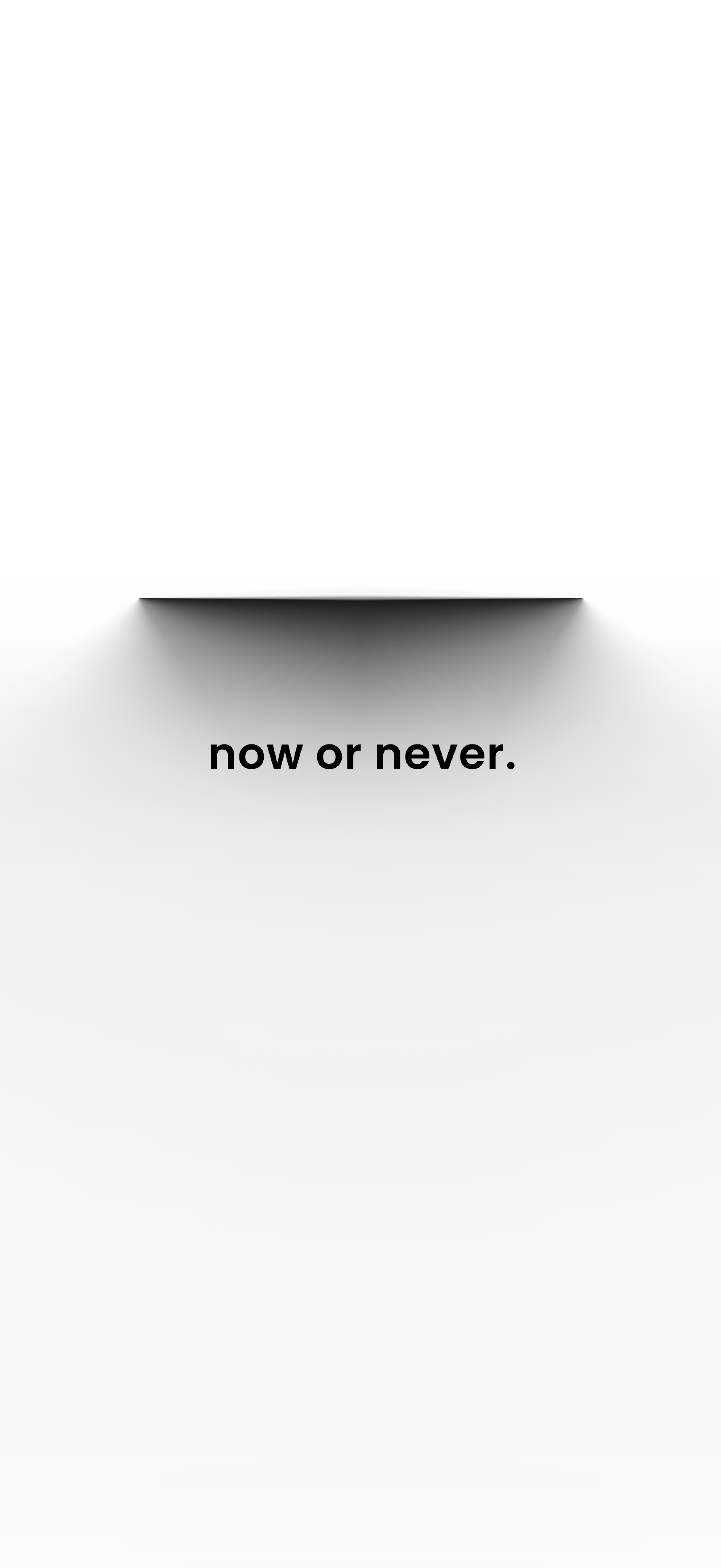 now or never 励志英文壁纸 极简立体阴影竖版手机锁屏