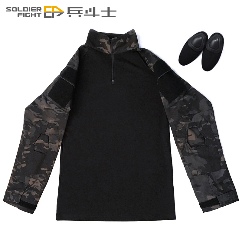 Soldier fighter MCBK dark night camouflak blouse frock jacket All terrain black CP Tactical sweatshirt GEN2 Combat training wear long sleeves