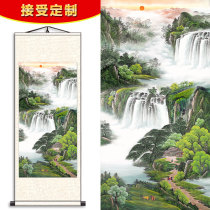 Landscape painting Hongyun head of Chinese painting living room calligraphy and painting frameless