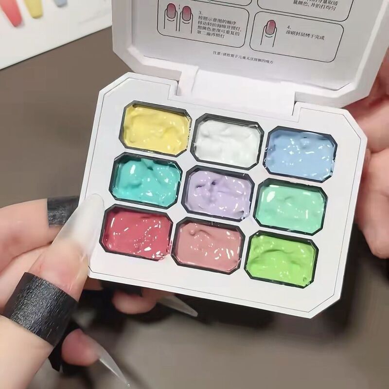 Dopamine Pat Gel New Nine-Grid Blush Gradient Solid Paint Versatile Natural Nude Nail Art for Nail Salons