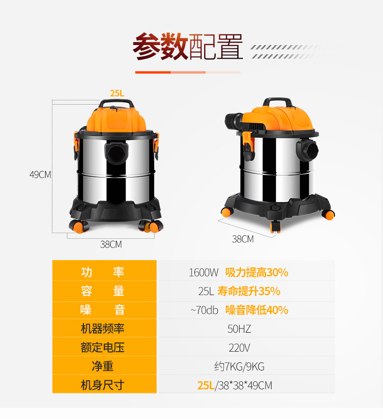 Chigo máy hút bụi khách sạn đặc biệt sức hút mạnh mẽ xe ​​công nghiệp câm nhà mạnh hút thảm - Máy hút bụi robot hút bụi eufy