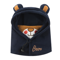 Ski hood cartoon cute adult men and women helmet cover face mask windproof warm fleece cap ski equipment