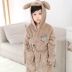 Phiên bản Hàn Quốc của mùa thu mùa đông flannel trẻ em áo ngủ dày san hô đồ ngủ bé trai bé gái trẻ em áo choàng tắm đồ ngủ nam Night Robe