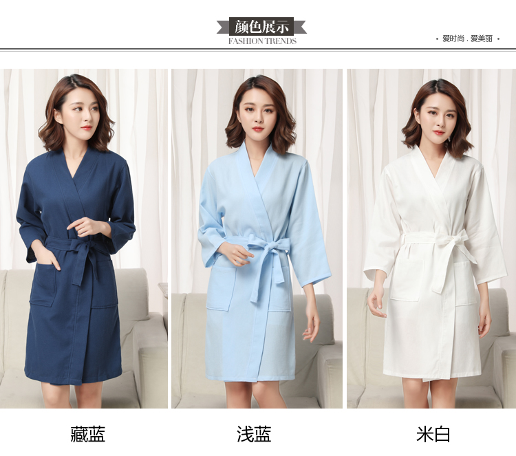 Áo choàng tắm bằng vải bông nam và nữ đôi áo choàng khách sạn áo choàng thấm nước mùa hè mỏng đồ ngủ gợi cảm cotton áo choàng mùa đông nam giới