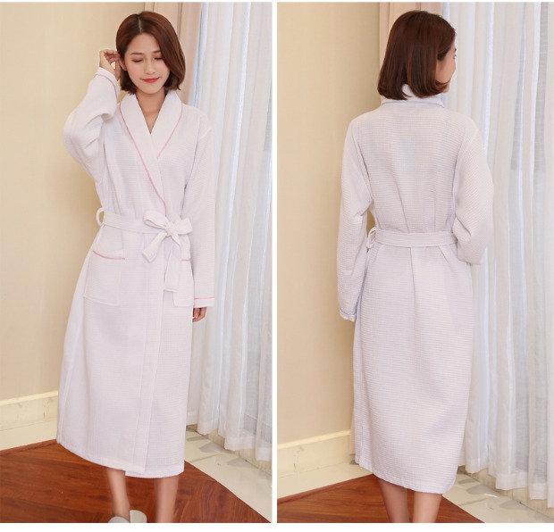 Áo choàng cotton mùa hè áo choàng tắm mỏng khách sạn áo choàng tắm kích thước lớn mới hấp thụ nước nhanh quần áo hấp đồ lót