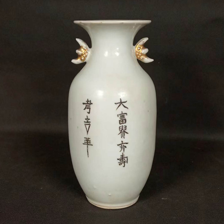 粉彩刀马人物花瓶【保真包老古董古玩】解放初出口外销/回流瓷器-淘宝