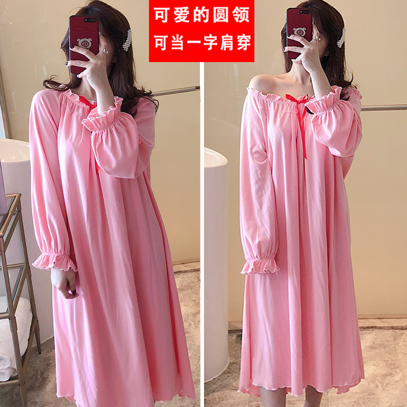 bộ đồ ngủ mùa xuân 2020 womens mới ngủ đồ ngủ sexy đầm dài tay Hàn Quốc phiên bản của sinh viên trong những bộ quần áo nhà dài thoải mái.