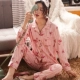 Đồ ngủ gợi cảm của phụ nữ mùa thu dài tay cotton Sinh viên Hàn Quốc mùa xuân và mùa thu mỏng mùa hè nhà dịch vụ mặc ngoài mặc phù hợp