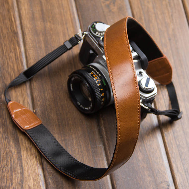 Applicable Canon Sony Nikon Samsung Single Eye Camera Shoulder strap Fuji Olympus Bindz Single eye leather cuddling bag