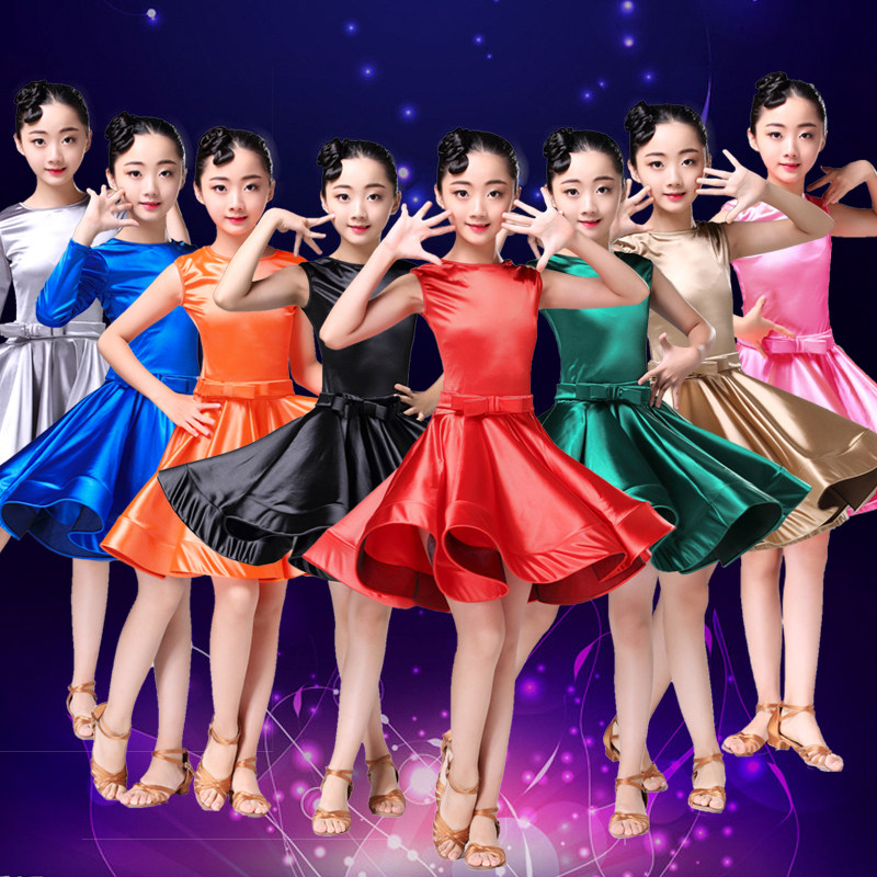 New children Latin Dancing dress Girls Latin dance dress Standard Contest for test regulations Dress Rehearsal