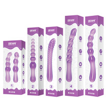 Pleasing jelly butt plug anal plug chrysanthemum beads unisex masturbation device sex toys adult products