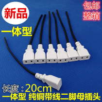 Female plug with wire Outdoor waterproof box Power plug monitoring socket two-pin female plug Engineering special plug