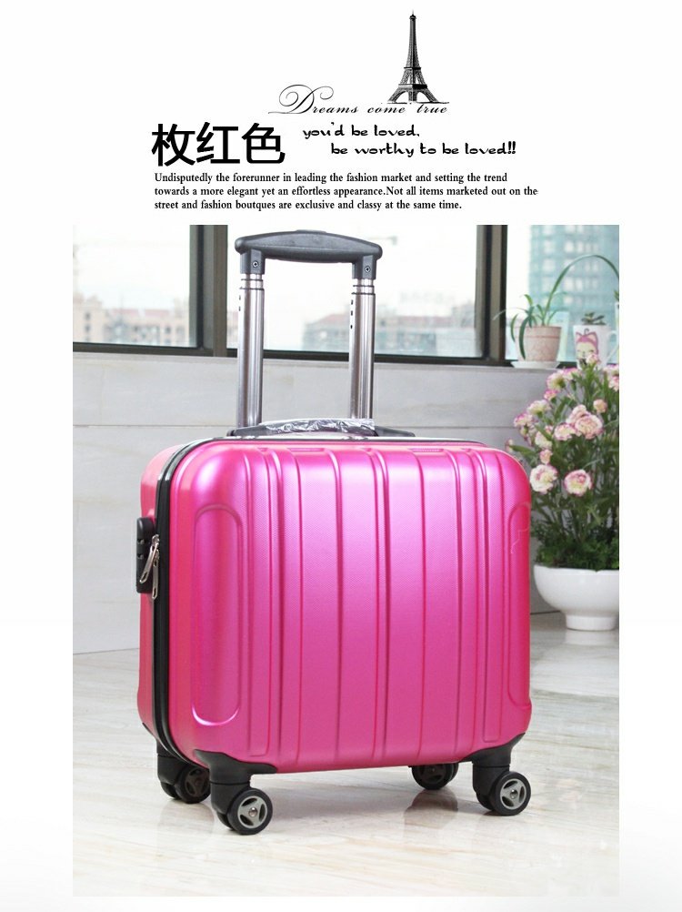 Phim hoạt hình 18 inch hộp nhỏ phổ quát bánh xe nội trú nữ vali nam xe đẩy trường hợp máy tính sinh viên vali quà tặng - Va li vali sunny