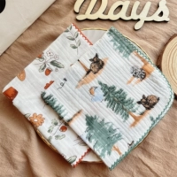 Пастырский кофейный кролик + северный лес 2 маленькие квадратные шарфы