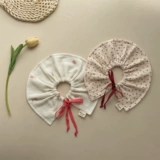 Брендовый марлевый детский слюнявчик, нагрудник, в корейском стиле, в цветочек