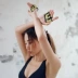 Phụ nữ chống trượt bốn ngón tay trên không găng tay yoga bảo vệ một nửa ngón tay thể thao găng tay thiết bị quả tạ tập thể dục găng tay