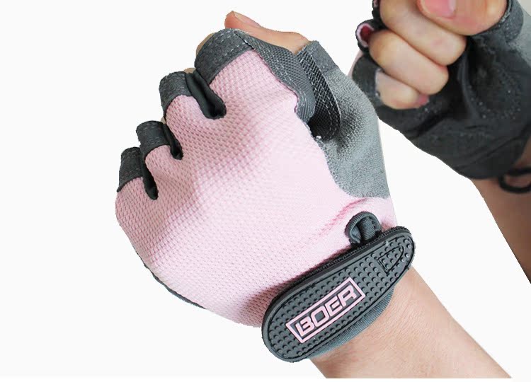 Thiết bị tập thể dục quả tạ thể thao găng tay nữ chống trượt nửa ngón tay xe đạp cưỡi ngón tay tập luyện bao tay da