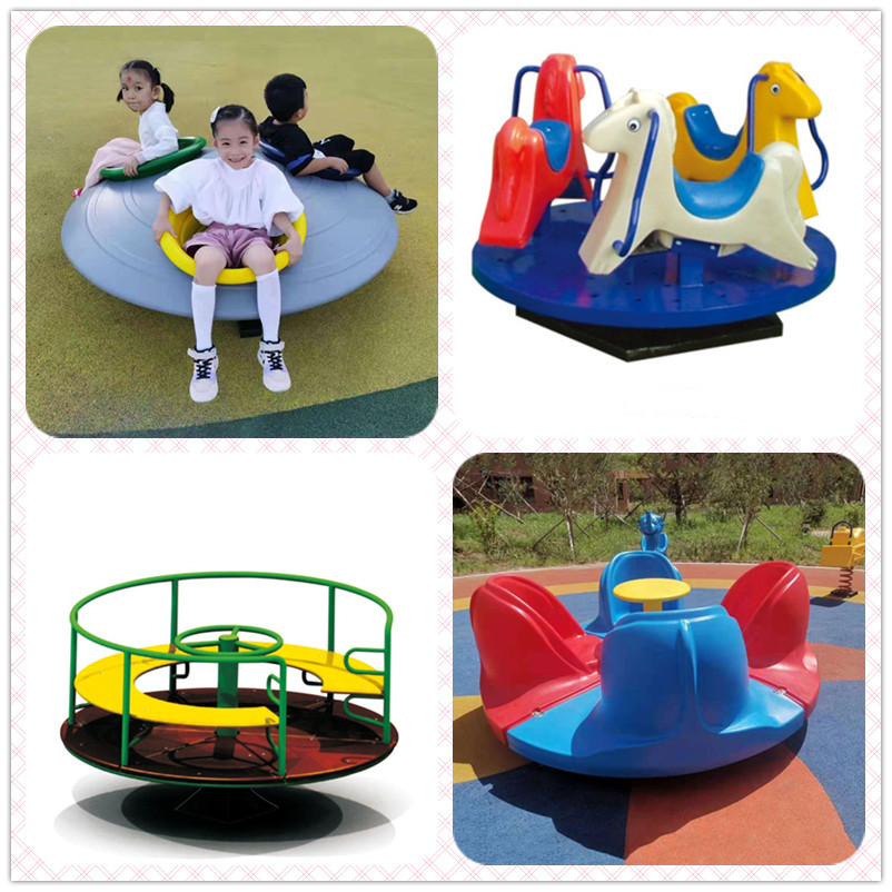 Plastic Carousel Custom Outdoor Frisbee Swivel Chair Community Outdoor Carousel Children's Park Turntable Toys