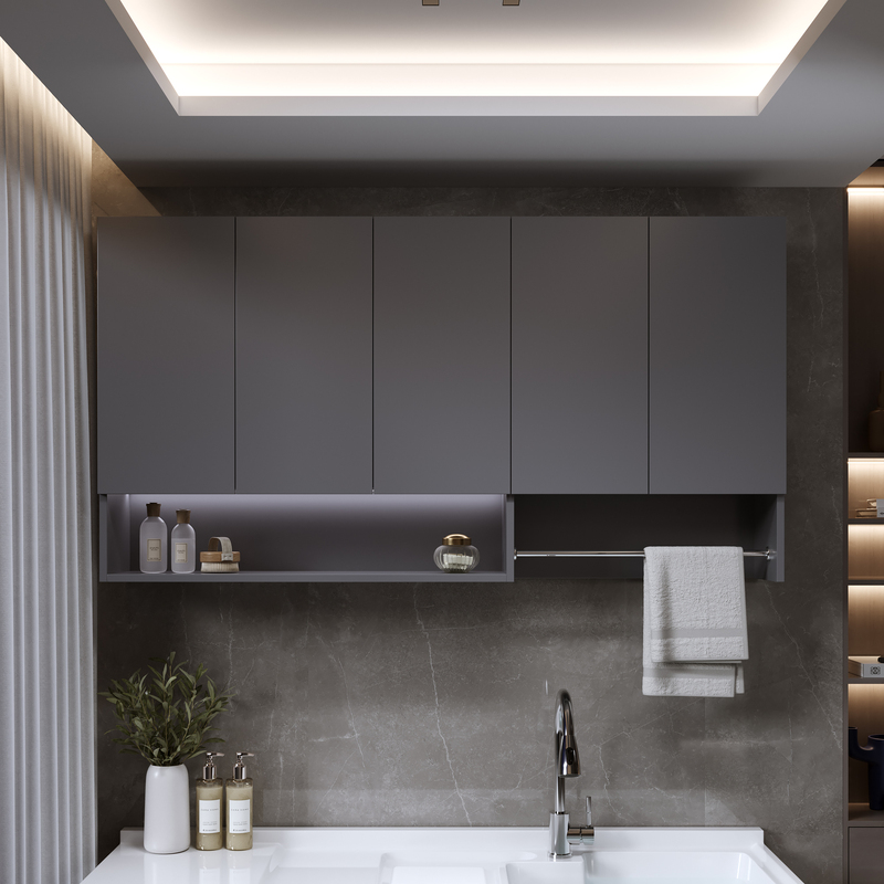 Honeycomb Aluminum Bathroom Cabinet, Wall-Mounted Cabinet Above Washing Machine on Balcony, Kitchen Wall Cabinet, Storage Bathroom Wall Cabinet, Wall-Mounted Style
