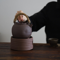 Original Design Full Handmade Purple Sand Pottery Clay Cooking Tea Boiling Water Alcohol Stove Jingdezhen Tea Set Accessories