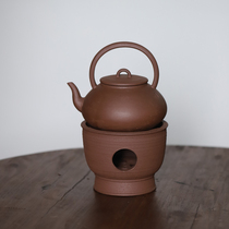 The dish is a handmade purple sand pottery to put the original tea set boiled teapot charcoal stove