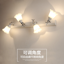 Mirror front light led toilet modern simple bathroom waterproof anti-fog mirror light vanity light European rotatable adjustment