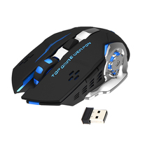 USB Wired Mouse Black Desktop Computer Notebook Gaming Wireless Mouse Luminescence can be charged muted