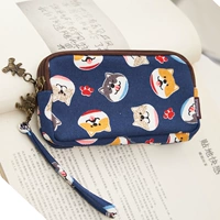 Коричневый, скрытый голубая собака двойной молнии большого размера