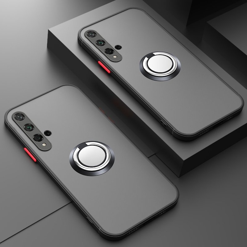 Glory 20 mobile phone protective shell skin-friendly frosted lens all-inclusive anti-fall collision color ultra-thin magnetic ring bracket model translucent glory 20pro protective cover