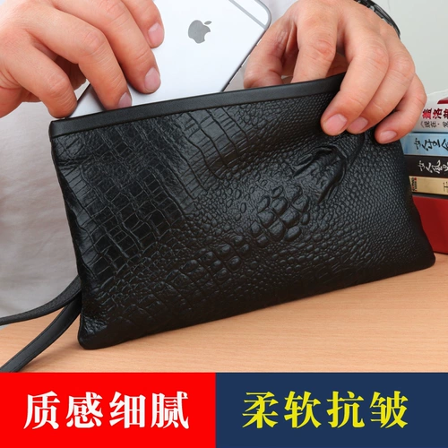 Сумка с петлей на руку, маленькая сумка клатч, вместительный и большой бумажник, из натуральной кожи