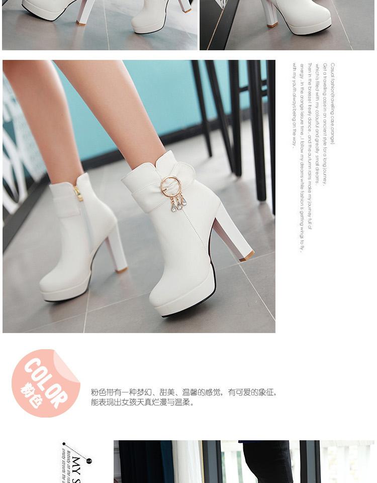 2019 thu đông mới bốt ngắn nữ giày cao gót ngắn ngọt ngào cao gót Martin bốt nữ dày với những mẫu hoang dã - Giày ống boot đẹp