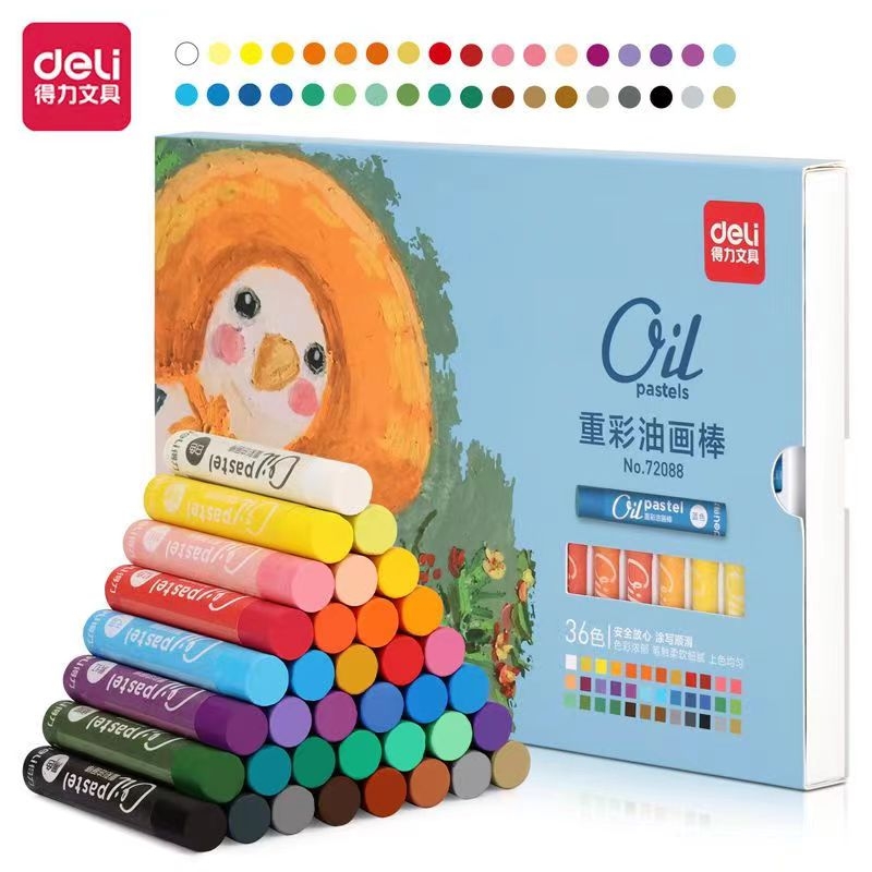 Powerful heavy color oil painting stick 48 colors 36 colors crayon children colorful washable oil painting stick children's brush