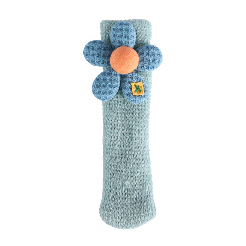 Chair Leg Covers, Stool Leg Protective Covers, Double-Layer Thickened, Silent, Wear-Resistant Table Leg Pads, Stool Leg Covers, Cute Knitted Covers