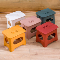 Folding stool home small bench outdoor simple adult plastic stool fishing small stool portable stool train Mazza