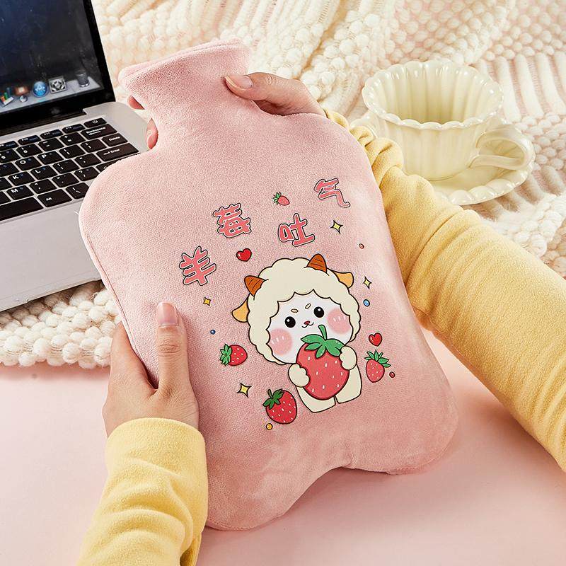 Cute Water-Filled Hot Water Bottle, Available in Various Sizes, Hand Warmer, Cartoon-Style Warmer for Warming the Stomach and Feet, Special Hot Water Bag