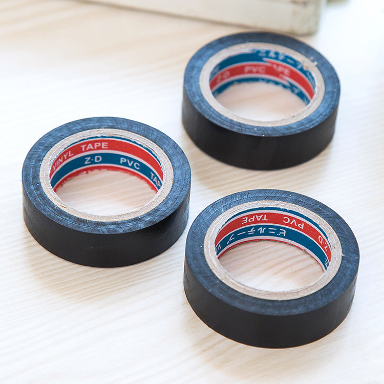 PVC waterproof black electrical wire insulation flame retardant plastic tape Electrical high voltage self-adhesive electric tape