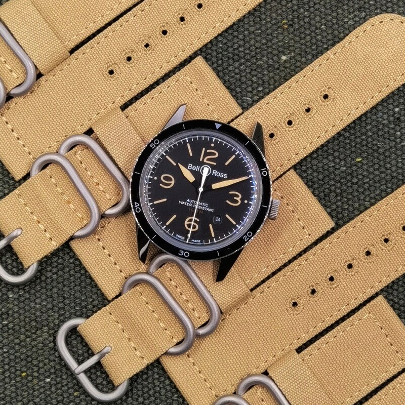 Heavy canvas strap with 22mm 20mm wartime soft and comfortable breathable cleaning for men's common strap