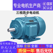 Copper three-phase asynchronous motor Nantong ying kai Motor 1 5 2 2 3 4 5 5 7 5KW horizontal 380V