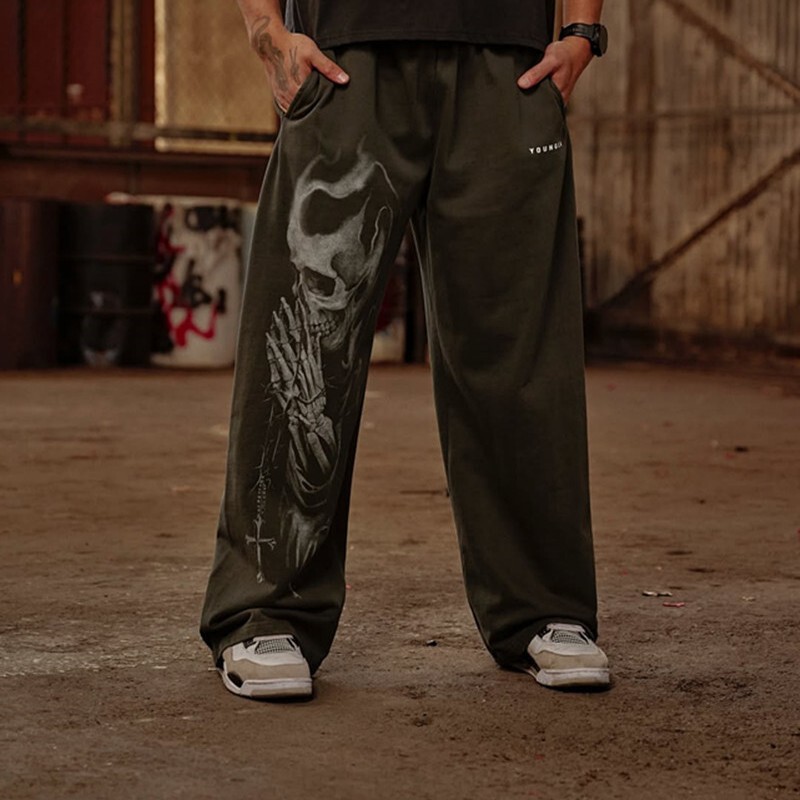 Youngla 2025 New Buddhist Sports Fitness Pants Joggers Cotton Terry Printed Wide Leg Pants Youngla 2025 New Buddhist Sports Fitness Pants Joggers Cotton Terry Printed Wide Leg Pants