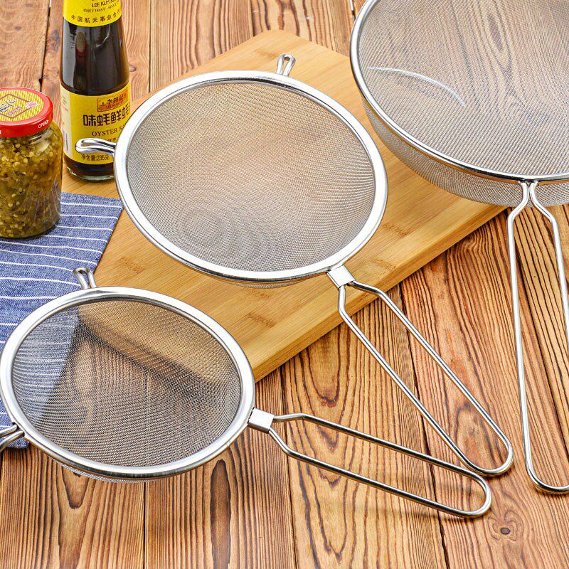 Filter soup slag egg liquid filter ultra-fine encryption kitchen delicate noodles spoon deepen fine mesh household filter soy milk artifact