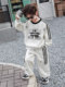 Boys' Spring and Autumn Outfit 2025 New Stylish Boys' Sports Sweatshirt Two-Piece Set Children's Autumn Casual Trendy Wear