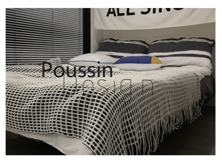Giả cashmere bánh quế Bắc Âu hiện đại tối giản chăn đầu giường ngủ cờ sofa bàn cà phê chăn mềm chăn giản dị - Ném / Chăn chăn cừu chữ vạn
