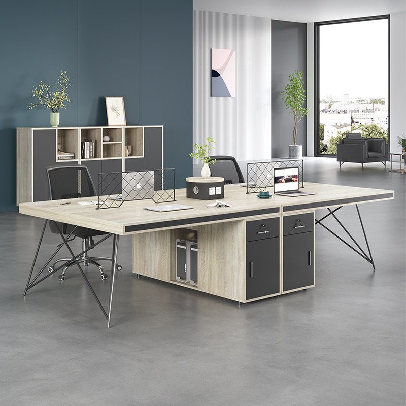 Office Desk Sub Brief Modern Station Staff staff Desk 4 6 People with desk chair combination